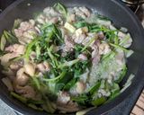 中島菜と鶏もも肉のいしるバター炒め作り方9写真