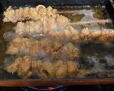 男飯☆激ウマ【伝串風カリカリ鶏皮串】🍗🍺作り方3写真