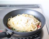 【ベーコンとトマトのジェノベーゼパスタ】作り方5写真