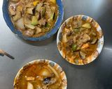 レンジ根菜茄子ウスタートマト味甘酢酢豚作り方14写真