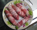 ブロッコリーの芯を肉巻き!作り方2写真