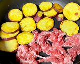 ニンニク香るさつまいもと牛肉炒め作り方6写真