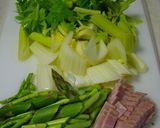 セロリとアスパラのかき揚げ作り方1写真