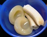 バナナと桃のミックス練乳パン作り方1写真