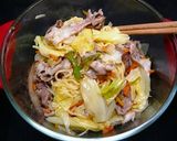 電子レンジで塩焼きそば（焼きラーメン風）作り方4写真