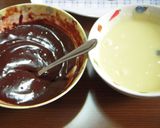 牛乳で♪お手軽チョコ＆ホワイトクリーム♡作り方5写真