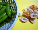 スナップえんどう☆ちくわの簡単炒め物作り方1写真