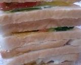 *薄焼き卵と野菜のmixサンドウィッチ*作り方4写真