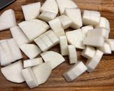 大根とかぼちゃ、こうや豆腐の煮物作り方1写真