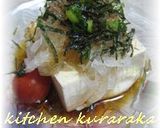 　切って載せるだけ新玉葱の豆腐サラダ作り方3写真