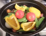 ストウブで野菜とソーセージの蒸し煮作り方5写真