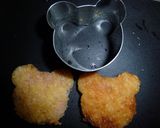 ハムカツ　ダッフィー♪（キャラベン）作り方1写真