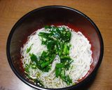 夏にぴったり！お酢とニラ入りぶっかけ素麺作り方3写真