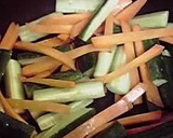 簡単副菜 キュウリと人参のカレーマヨ炒め作り方2写真