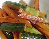 簡単副菜 キュウリと人参のカレーマヨ炒め作り方4写真