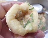 味付け鶏ひき肉と長いもの油揚げ詰め焼き作り方5写真