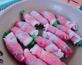 ＊豚肉の大葉と柿のくるくる味噌󠄀焼き＊作り方2写真