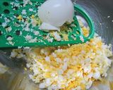 ゆで卵＆ツナ＆お野菜いっぱいのハンバーグ作り方2写真