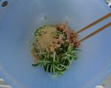 簡単！水菜とシーチキンのゴマ和え作り方2写真