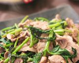 【山うどレシピ・葉】うど豚塩そぼろ炒め作り方15写真