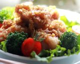 鶏のから揚げ＊ピリ辛中華風（油淋鶏）作り方5写真