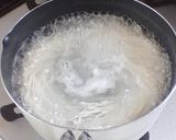 キャベツと合い挽き肉餡かけそうめん作り方7写真