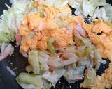 節約おかず簡単夕飯カニカマ卵炒めキャベツ副菜主菜作り方8写真