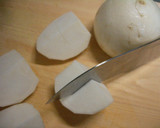 簡単♪　カブと鶏ひき肉のあんかけ作り方1写真