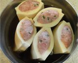 簡単♪ヘルシー高野豆腐の豆腐入り肉詰め煮作り方5写真