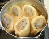 簡単♪ヘルシー高野豆腐の豆腐入り肉詰め煮作り方6写真
