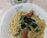簡単★ほうれん草とソーセージの和風パスタ作り方3写真