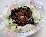レンジで作る　キャベツ塩昆布納豆和え作り方2写真
