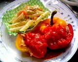 パプリカの肉詰め～トマトソースがけ～作り方7写真