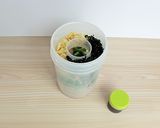 サラダポットで麺ランチ~オクラそば作り方8写真