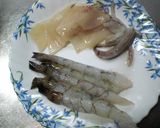 野菜タップリ海老とイカのガーリック炒め作り方3写真