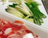 ネギたっぷりのすき煮作り方1写真