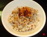 食べるラー油でマーボー豆腐納豆+目玉焼き作り方2写真
