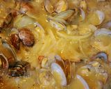 ワサビで食べるアサリの和風パスタ作り方4写真