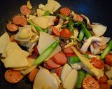 たけのこのパスタ☆食べるラー油もドゾ！作り方4写真
