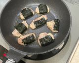 しっとり鶏むね肉の柚子胡椒海苔巻き焼き作り方4写真