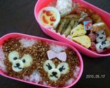♥ダッフィー＆シェリーメイ簡単キャラ弁♥作り方6写真