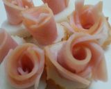 ハム＆ちくわで　お弁当箱に✿お花畑✿作り方4写真