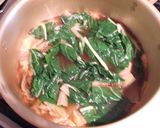 うまい菜(ふだん草)の卵とじ煮作り方5写真