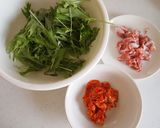 水菜＊豚キムチ作り方1写真