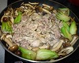 豚肉ときのこと青梗菜炒め作り方4写真