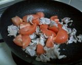 *トマトと豚肉のスイートチリソース炒め*作り方2写真