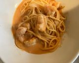 春色の海老のクリームパスタ♪作り方4写真