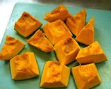 家庭の味　かぼちゃの煮物（あっさり味）作り方1写真