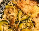 豚肉のもやし＆ゴーヤー冷や麦チャンプルー作り方4写真