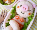 トコ夏!ビキニのブタ子ちゃん♡キャラ弁作り方5写真